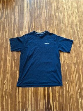 Patagonia Short Sleeve Tee in Deep Blue with Chest Logo